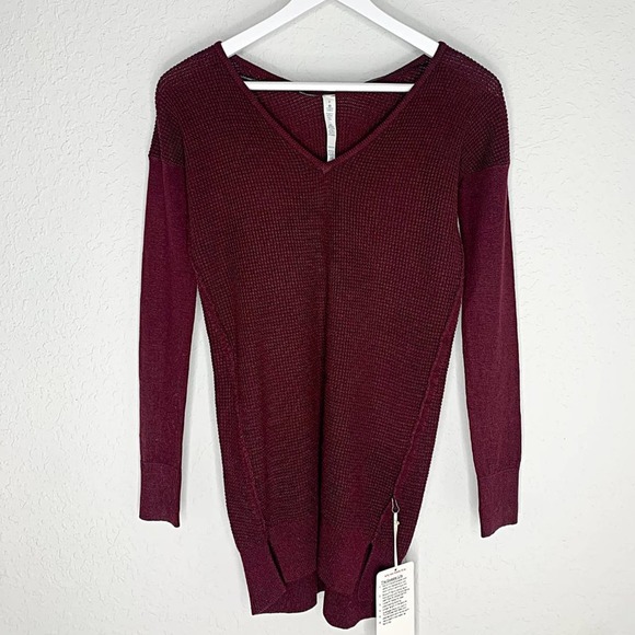 NEW Lululemon The Sweater Life Pullover in Heathered Bordeaux Drama - Picture 10 of 15
